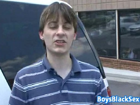 Muscular blacg gay dude fuck white twink with his bbc 12