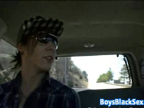 Muscular blacg gay dude fuck white twink with his bbc 09