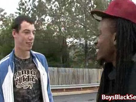 Interracial hardcore gay bareback fucking 04