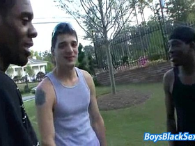 Blacks on boys -nasty interracial gay hardcore fucking 19
