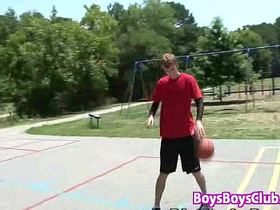 Blacks on boys - gay interracial bareback fuck movie 18